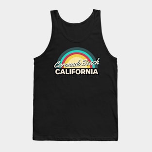 Coronado Beach California Vintage Sunset Tank Top